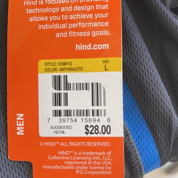 Hind mens athletic tee - Picture 6 of 6